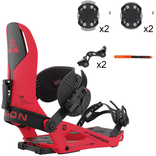 Splitboard pinless bindings UNION Charger 2023 coral