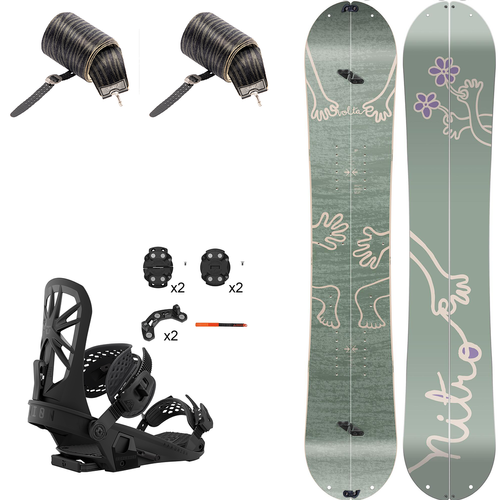 WOMEN'S SET 2023 : NITRO Volta & Peak by KOHLA + UNION Explorer | splitboard & skins + bindings | 145cm