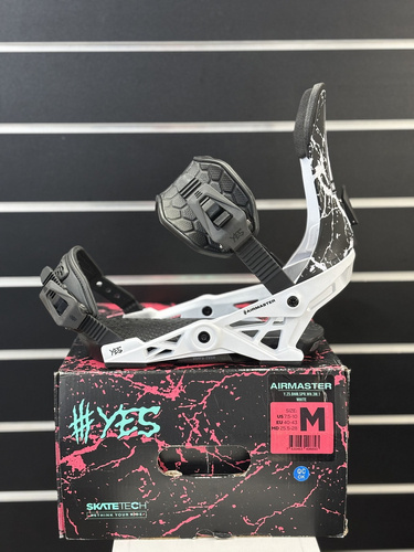 YES x NOW x LOBSTER Airmaster 2025 | snowboard bindings | SkateTech ® | white | NOTE