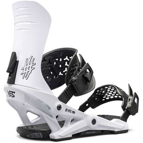 YES x NOW x LOBSTER IPO snowboard bindings | SkateTech ® | white