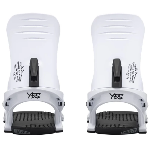 YES x NOW x LOBSTER IPO snowboard bindings | SkateTech ® | white