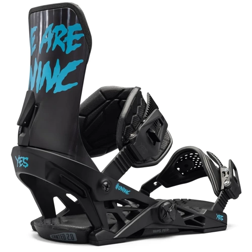 YES x NOW x LOBSTER UNINC snowboard bindings 2025 | SkateTech ® | black / blue