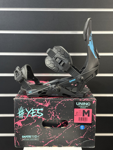 YES x NOW x LOBSTER UNINC snowboard bindings 2025 | SkateTech ® | black / blue | NOTE