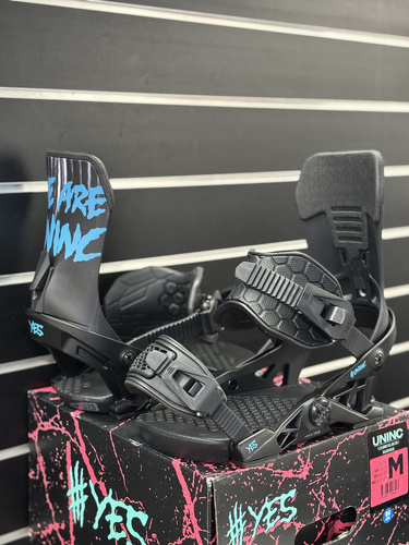 YES x NOW x LOBSTER UNINC snowboard bindings 2025 | SkateTech ® | black / blue | NOTE