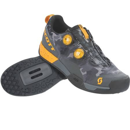 SCOTT AR BOA ® CLIP | bike shoes | STICKY | MTB / ENDURO / FR / DH | dark grey / tuned orange