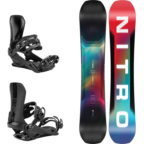 SET NITRO 2026: Team + One ULTRA BLACK | snowboard + bindings