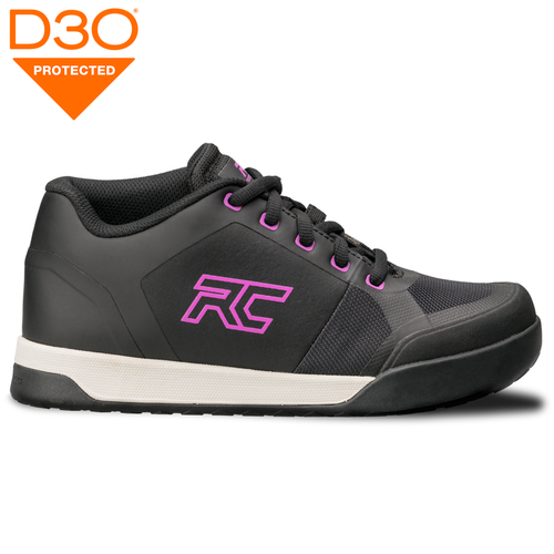 RIDE CONCEPTS Skyline | damskie buty rowerowe | D3O | Rubber Kinetics DST 4.0 | MTB / ENDURO / DIRT / DH | FLAT | black / purple