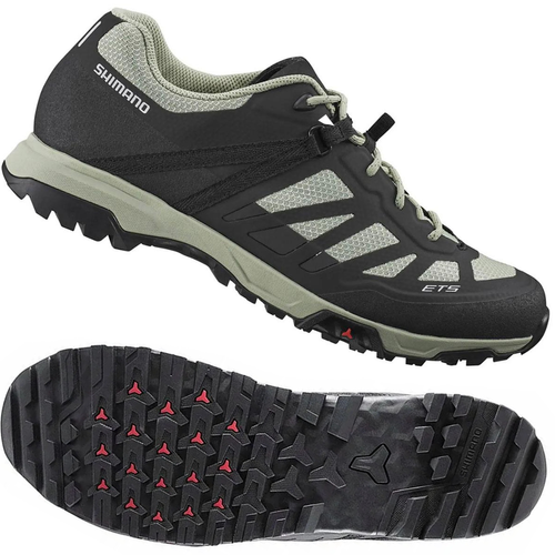 SHIMANO ET5W | damskie buty rowerowe | MTB / E-BIKE | na platformy / FLAT | black / mint