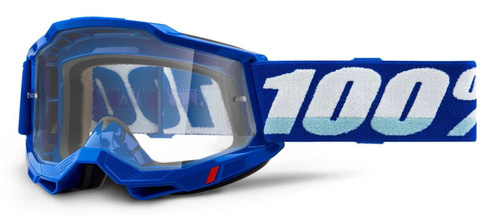 100% The Accuri 2 Goggle BLUE | gogle rowerowe MTB / ENDURO / MX | MIRROR BLUE + CLEAR lens | OUTLET