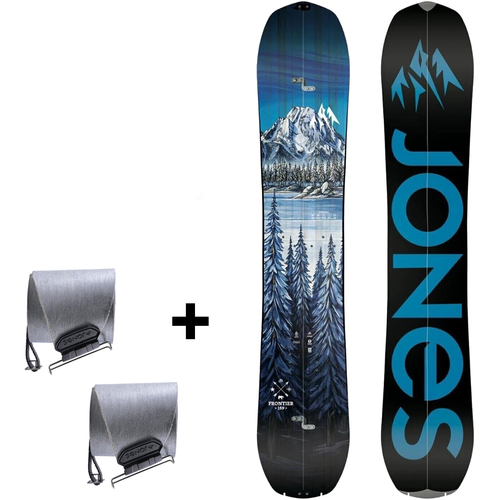 JONES Frontier Tech 2.0 Split + POMOCA Pre-Cut Nomad skins |  splitboard + foki