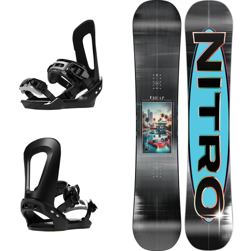 NITRO Cheap Thrills 2026 + BATALEON E-stroyer BLACK / white | snowboard + bindings