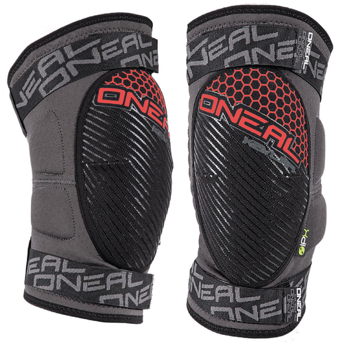 O'NEAL Sinner Knee Guard | ochraniacze rowerowe kolan | IPX ® | KEVLAR ® | ENDURO / MTB / E-BIKE | gray / red