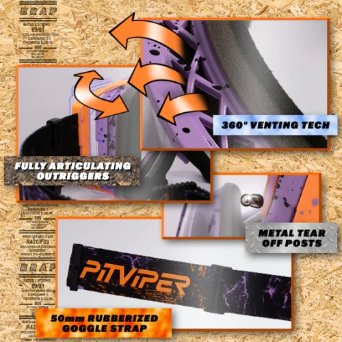 PIT VIPER The Brapstrap The High Speed OFF ROAD | gogle moto / rower MTB / ENDURO / MX