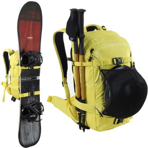 NITRO Slash 25 PRO 2026 | plecak snowboard / splitboard | usztywniaczem i mocowaniem na kask | kompatybilny z bukłakiem i protektorem KOROYD | illiminating