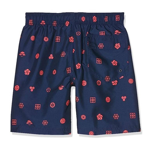 Juniorskie boardshorty SPEEDO Printed Leis 15'' Watershort navy / red