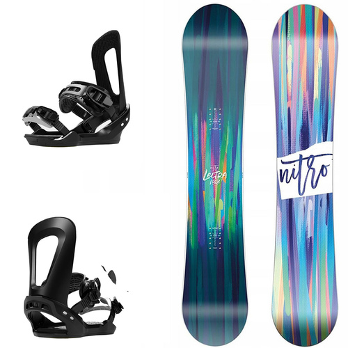 WOMEN'S SET: NITRO Lectra BRUSH 2025 + BATALEON E-stroyer BLACK / white | snowboard + bindings