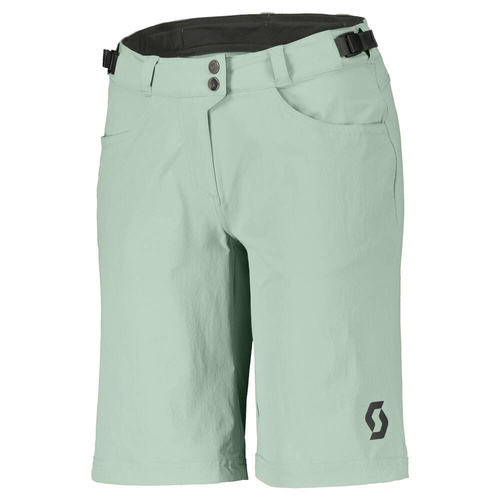 SCOTT Shorts W's Trail Flow w/pad | damskie szorty / spodenki rowerowe | + wewnętrzne spodenki z wkładką | MTB / ENDURO | fresh green