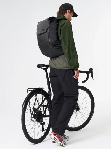 AEVOR Bike Pack PROOF Black 18-24l | bike / city / trip bikepack | WATERPROOF 13K + LAPTOP 15" IPX DIN