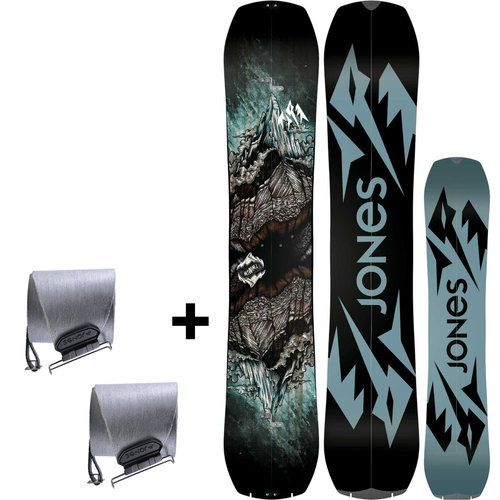 JONES Mountain Twin 3D Splitboard + POMOCA Pre-Cut Nomad skins