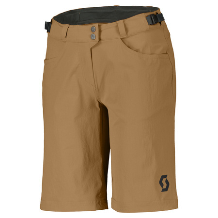 SCOTT Shorts W's Trail Flow w/pad | damskie szorty / spodenki rowerowe | + wewnętrzne spodenki z wkładką | MTB / ENDURO | silt beige