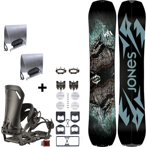 JONES Mountain Twin 3D Split & Nomad by POMOCA + NITRO Vertical ST & pucks x SPARK R&D | splitboard & foki + wiązania & pucki