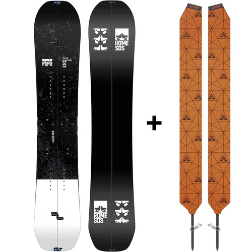 Splitboard + skins 2024: ROME SDS Uprise SPLIT + UNION Climbing Skins by MONTANA