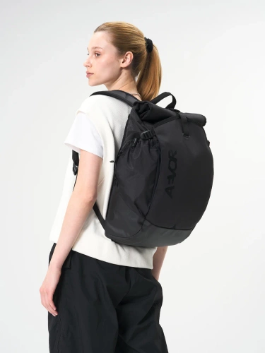 AEVOR Roll Pack PROOF Black 20-28l | bike / city bikepack | LAPTOP 15" | 760g