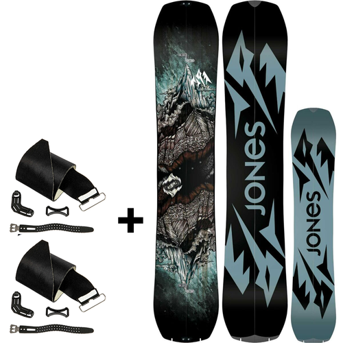 JONES Mountain Twin 3D Split & KOHLA Peak UNI + NITRO Vertical ST & pucks x SPARK R&D | splitboard & foki + wiązania & pucki