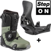 NITRO Step On ® + Venture TLS 2026: snowboard bindings + boots | HEAT Modlable | BOA ® | Introducing the New All-Terrain Convenience Fit | shadow / black & black