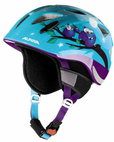 ALPINA Ximo Flash | dziecięcy kask rowerowy | LED | owls