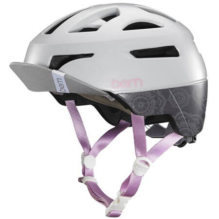 BERN Parker | kask rowerowy | MIPS ® | ZIP MOLD+ ® | BOA ® | ALL SEASON | URBAN / E-BIKE | satin light grey w/ flip visor