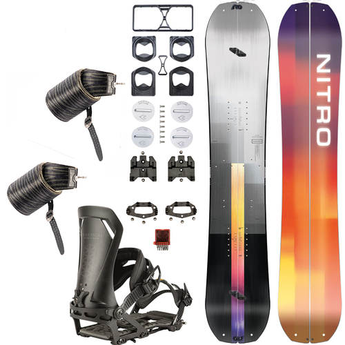 ZESTAW NITRO: Team Split & Peak + Vertical ST + pucks x SPARK R&D | splitboard & foki + wiązania & pucki | 159cm