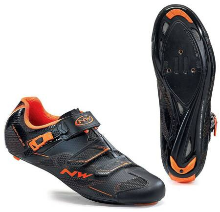 NORTHWAVE Sonic 2 SRS NRG | road cycling shoes | CARBON | black / orange