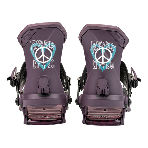 NITRO Team P.L.N. 2025 | snowboard bindings | VIBRAM ® | Peace Love Nitro | THE AWARD-WINNING ALL-MOUNTAIN INTERFACE