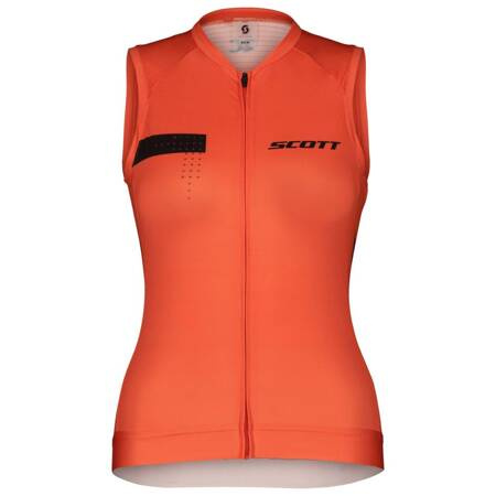 SCOTT RC Pro w/o sleeve Women's Jersey | damska koszulka rowerowa | astro red / black