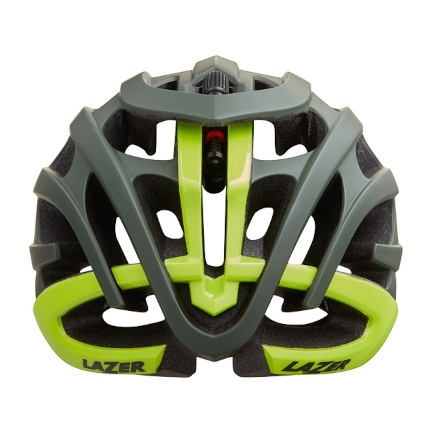 LAZER Blade+ | kask rowerowy szosowy | matte dark green / fluo yellow
