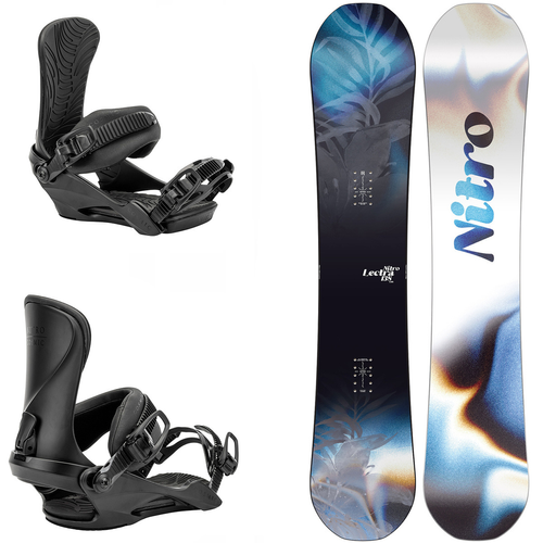 DAMSKI ZESTAW NITRO 2025: Lectra CAM-OUT + Cosmic ULTRA BLACK | snowboard + wiązania 