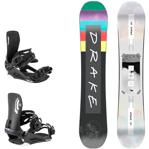 SET: DRAKE DF + NITRO Talent ULTRA BLACK | snowboard + bindings