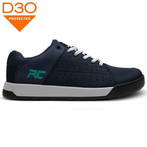 Damskie / dziecięce buty grawitacyjne rowerowe RIDE CONCEPTS Livewire Women's | D3O | Rubber Kinetics DST 6.0 | MTB / ENDURO / DIRT / DH | FLAT | navy / teal