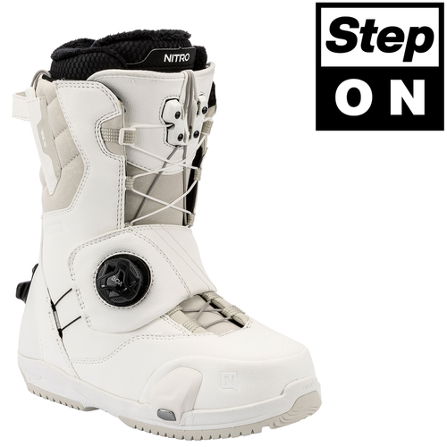 NITRO Cave Step On ® TLS 2026 | women's snowboard boots | HEAT Moldable | BOA ® | The Ultimate Blend of Fit & Convenience | white