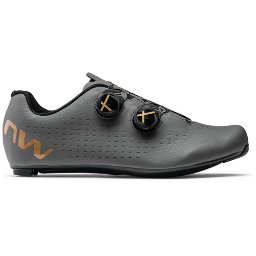 NORTHWAVE Revolution 3 | buty rowerowe szosowe | 100% CARBON inserts | dark grey / gold