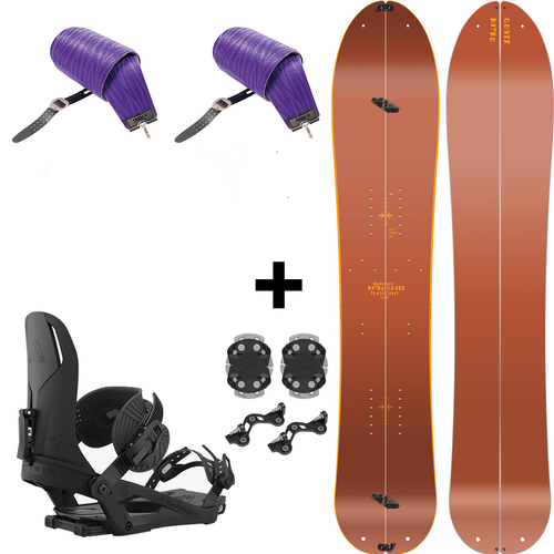 SET 2023: splitboard & skins / NITRO Slash 3D  Vertical by KOHLA + UNION Charger bindings | 162cm