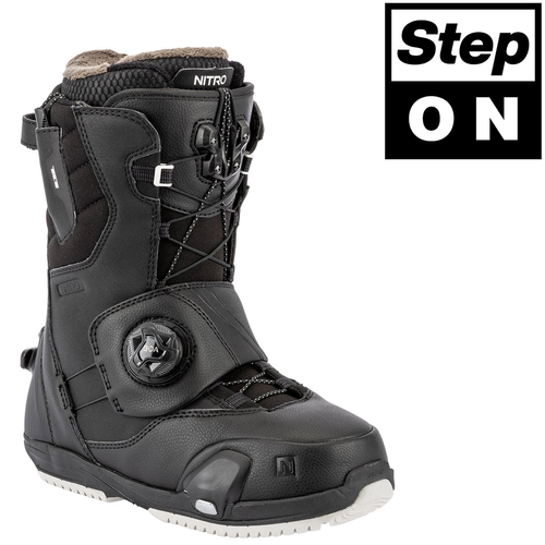 NITRO Cave Step On ® TLS 2026 | women's snowboard boots | HEAT Moldable | BOA ® | The Ultimate Blend of Fit & Convenience | black