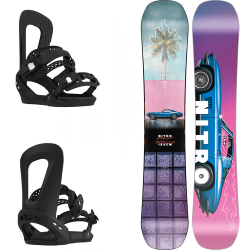 ZESTAW: NITRO Cheap Thrills 2025 + BATALEON E-stroyer BLACK | deska snowboard + wiązania