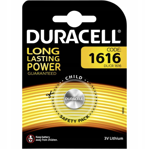 Bateria DURACELL DL/CR 1616 3V Lithium long lasting power guaranteed