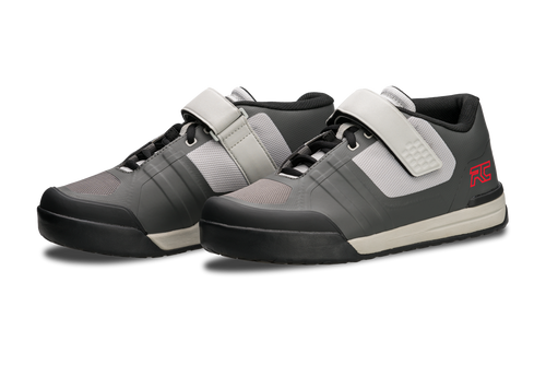 RIDE CONCEPTS Transition Clip | buty rowerowe | D3O | Rubber Kinetics DST 8.0 MTB / ENDURO / DIRT / DH | SPD | charcoal / red