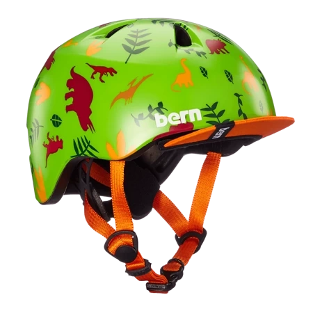 BERN Tigre | kid's bike helmet | ZIP MOLD+ ® | satin green dino