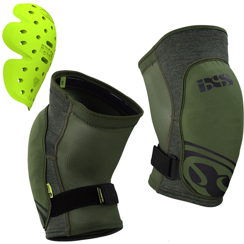 IXS Flow EVO+ Knee Guards | ENDURO / MTB / E-BIKE | X-MATTER | KEVLAR |  olive
