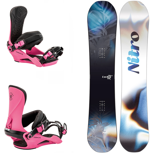 WOMEN'S NITRO SET: Lectra CAM-OUT  + Cosmic FCS | snowboard + bindings