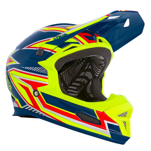 O'NEAL Fury | bike helmet | GOPRO mount | ABS | MTB / ENDURO / DH | FULLFACE / FF | rapid blue / neon yellow